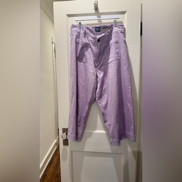Anthropologie, Maeve: The Collette Lavender Cropped Corduroy Pants - Picture 2 of 5